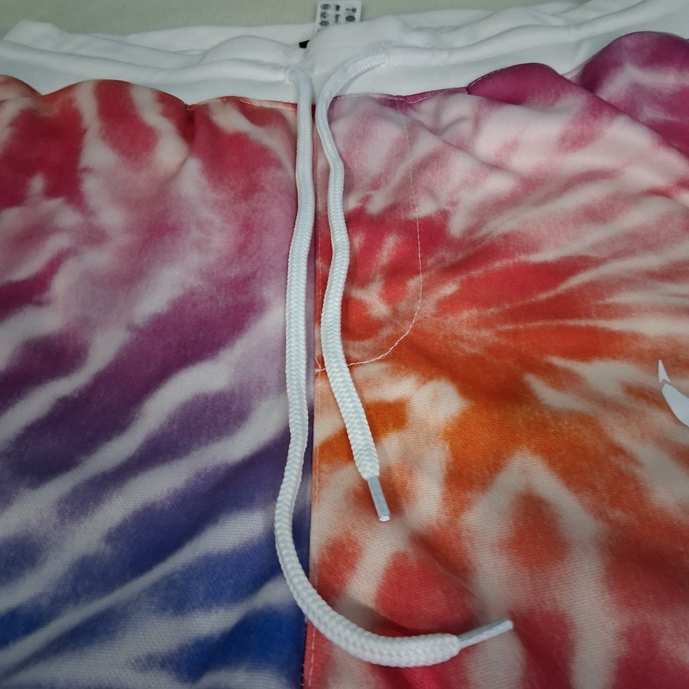 Women's Streetwear Sporty Colorful Tie Dye NBA Chicago Bulls Joggers Size L - Picture 6 of 9